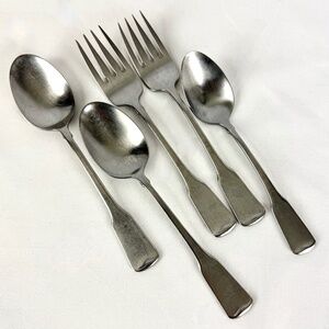 5 pc Vintage Oneida Sandhurst Stainless 1 Teaspoon 2 Tablespoons 2 Salad Forks